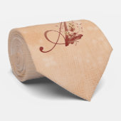 Thanksgiving monogram letter A Stropdas (Opgerold)