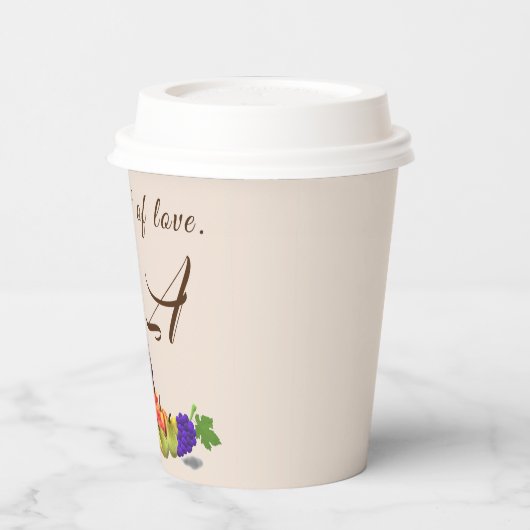 Thanksgiving monogram papieren bekers (Links)