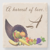 Thanksgiving monogram stenen onderzetter (Voorkant)