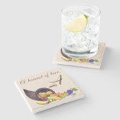 Thanksgiving monogram stenen onderzetter