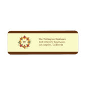 Thanksgiving Monogram WreatReturn Address Label (Voorkant)