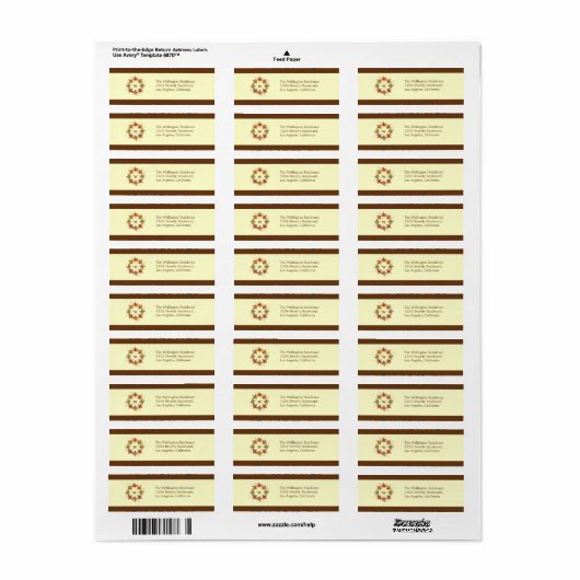 Thanksgiving Monogram WreatReturn Address Label (Full Sheet)