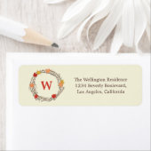 Thanksgiving Monogram WreatReturn Address Label (Insitu)