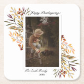 Thanksgiving mooie herfstslag foto kartonnen onderzetters (Voorkant)