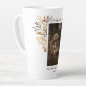 Thanksgiving mooie herfstslag foto latte mok (Linkerhoek)