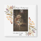 Thanksgiving mooie herfstslag foto magneet (Voorkant)