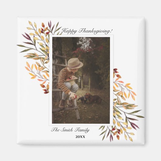 Thanksgiving mooie herfstslag foto magneet (Voorkant)