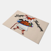 THANKSGIVING MOUSE PILGRIM DEURMAT (Schuin)