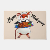 THANKSGIVING MOUSE PILGRIM DEURMAT (Voorkant)