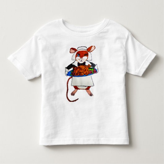 THANKSGIVING MOUSE PILGRIM KINDER SHIRTS (Voorkant)