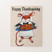 THANKSGIVING MOUSE PILGRIM LEGPUZZEL (Verticaal)