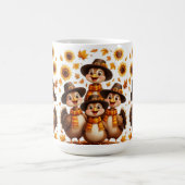 Thanksgiving Mug with turkeys family Koffiemok (Center)