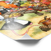 Thanksgiving muizen - Kute art print Foto Afdruk (Hoek)