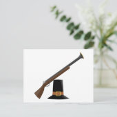Thanksgiving Musket en Pelgrim Pet (Kapitein) Feestdagenkaart (Staand voorkant)