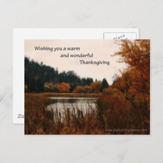 Thanksgiving na Kaart (Voorkant / Achterkant)