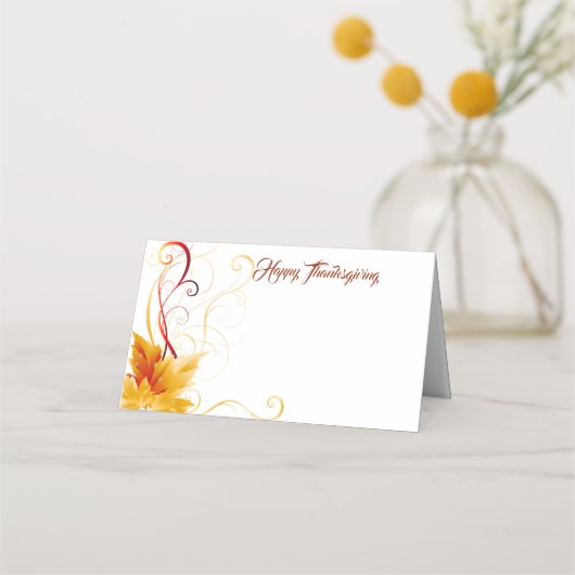 Thanksgiving Naam Plaats kaart Plaatskaartje (Voorkant)