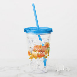 Thanksgiving najaar acryl drinkbeker