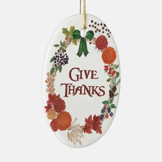 Thanksgiving najaar adem aanpassen keramisch ornament (Rechts)