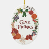 Thanksgiving najaar adem aanpassen keramisch ornament (Voorkant)