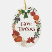 Thanksgiving najaar adem aanpassen keramisch ornament (Achterkant)