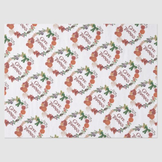 Thanksgiving najaar adem aanpassen tissuepapier (Voorkant)