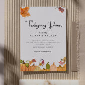 Thanksgiving najaar Floral Pumpkin Kaart
