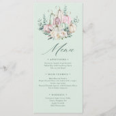 Thanksgiving najaar Floral Pumpkin Menu (Voorkant)