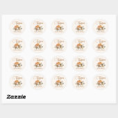 Thanksgiving najaar Floral Pumpkin Ronde Sticker (Vel)
