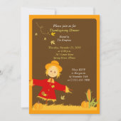 Thanksgiving najaar Harvest Scarecrow Uitnodiging (Voorkant)