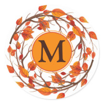 Thanksgiving najaar Herfst Foliage Wreatmonogram