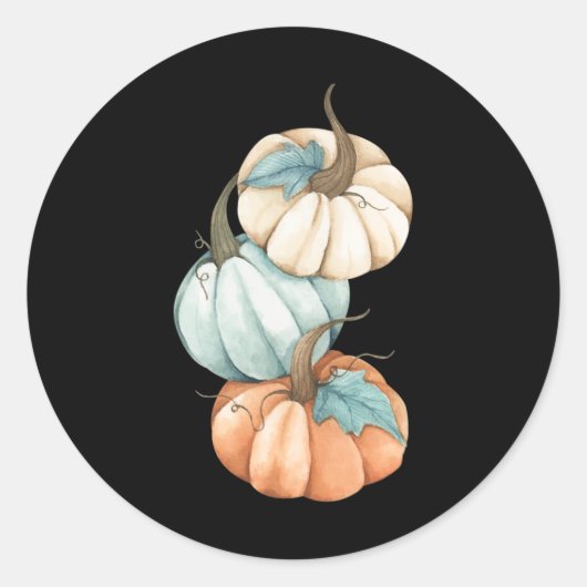 Thanksgiving najaar Herfst verzegeld pasta Ronde Sticker (Voorkant)