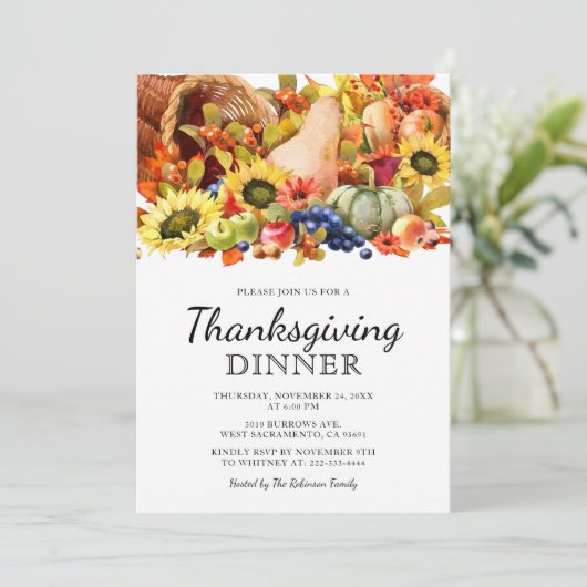 Thanksgiving najaar kaart (Staand voorkant)