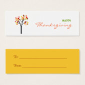 Thanksgiving najaar - Label met cadeau Mini Visitekaartjes (Voorkant /achterkant)