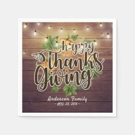 Thanksgiving najaar leest pomkins String Lights Servetten