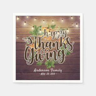 Thanksgiving najaar leest pomkins String Lights Servetten