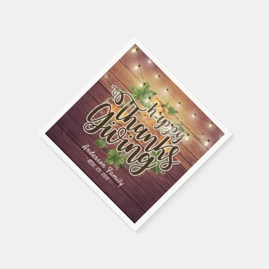 Thanksgiving najaar leest pomkins String Lights Servetten (Hoek)