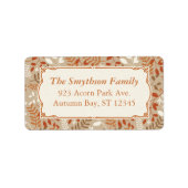 Thanksgiving najaar oogst Herfst Foliage Label (Voorkant)