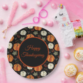 Thanksgiving najaar pomkins Pattern Papieren Bordje (Feest)