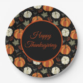Thanksgiving najaar pomkins Pattern Papieren Bordje (Voorkant)