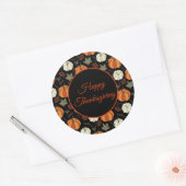 Thanksgiving najaar pomkins Pattern Ronde Sticker (Envelop)