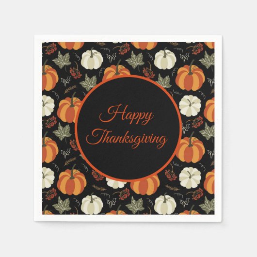 Thanksgiving najaar pomkins Pattern Servet (Voorkant)
