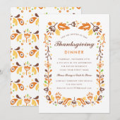 Thanksgiving najaar stolling kaart (Voorkant / Achterkant)