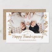 Thanksgiving najaar veiling verlaat feestdag feestdagenkaart (Voorkant / Achterkant)