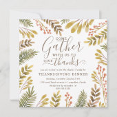 Thanksgiving najaar Waterverf Griekenland Wreath Kaart (Voorkant)