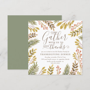 Thanksgiving najaar Waterverf Griekenland Wreath Kaart