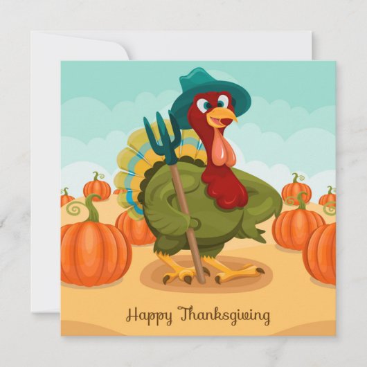 Thanksgiving najaar Wenskaart Turkije (Voorkant)