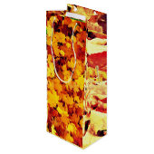 Thanksgiving najaar wijn cadeautas (Achterkant Gekanteld)