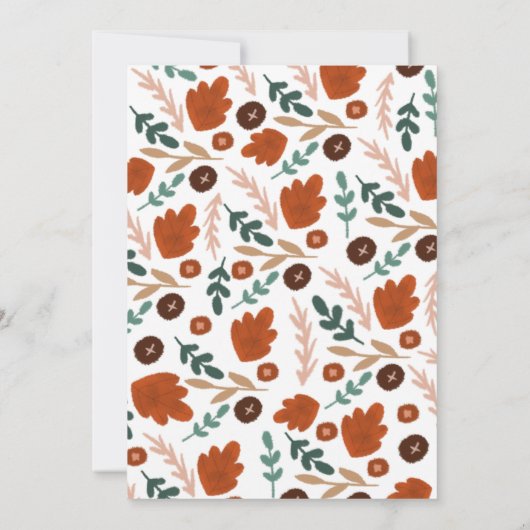 Thanksgiving Najaar Wreath Happy Herfst Y'all Dinn Kaart (Achterkant)