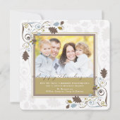 Thanksgiving najaarbladeren en legante zwevers Fot Feestdagenkaart (Voorkant)