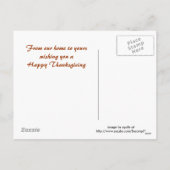 Thanksgiving najaarbomen verlaten Briefkaart (Achterkant)